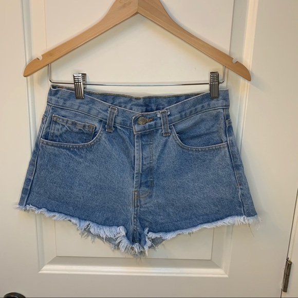 Brandy Melville denim jean high waisted shorts - Picture 13 of 14